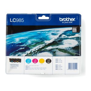 brother LC-985BK/C/M/Y schwarz, cyan, magenta, gelb Druckerpatronen, 4er-Set