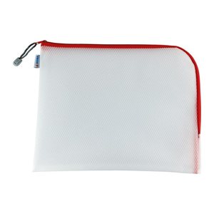HERMA Reißverschlussbeutel DIN A4 überbreit transparent/rot, 1 St.