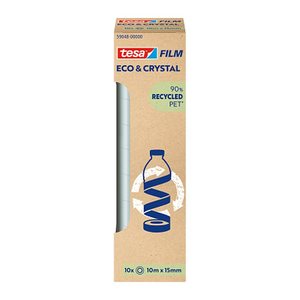 tesa CRYSTAL RECYCLED Klebefilm transparent 15,0 mm x 10,0 m 10 St.