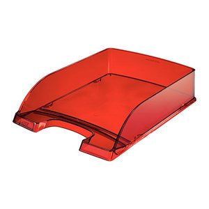 LEITZ Briefablage Plus rot-transparent DIN A4, 1 St.