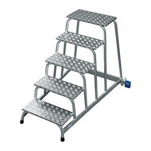 KRAUSE Montagetritt STABILO  silber 5 Stufen, H: 101,0 cm