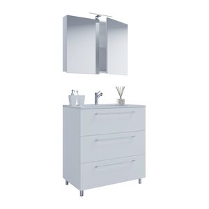 VCM my bath Badmöbel-Set 3-teilig Schubo 914357 weiß 80,0 x 46,0 x 86,0 cm