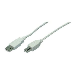 Logilink USB Kabel A -> B St/St 1.80m grau
