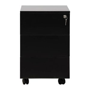 Gürkan Rollcontainer schwarz 3 Auszüge 40,0 x 60,0 x 61,0 cm