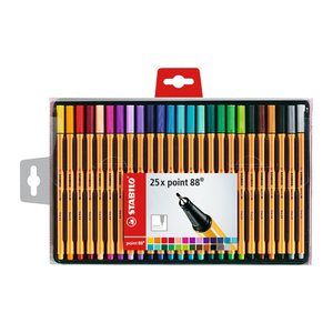 STABILO point 88 Fineliner farbsortiert 0,4 mm, 25 St.