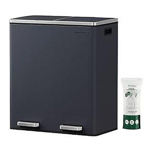 SONGMICS Mülltrenner 2x 30,0 l grau, 1 St.