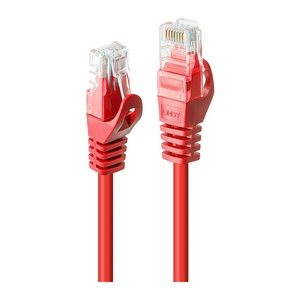 LINDY Patchkabel Cat6 U/UTP Basic rot 0.30m