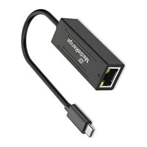 MediaRange USB-C Netzwerkadaper mit RJ45 Port,20cm, sw