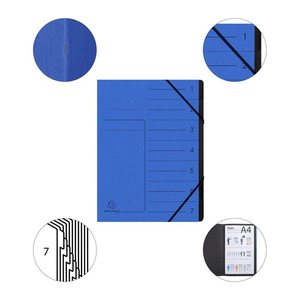 Exacompta Ordnungsmappe 7 Fächer blau, 1 St.