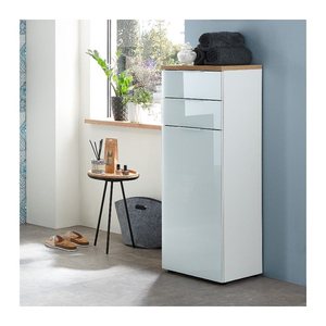 GERMANIA Badschrank PESCARA weiß, navarra-eiche 39,0 x 34,0 x 112,0 cm