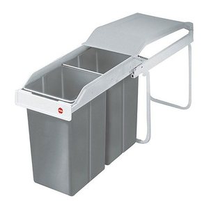 Hailo 3659-001 Einbau-Mülltrenner 2x 14,0 l grau, 1 St.