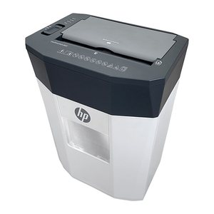 HP OneShred Auto 80CC Aktenvernichter mit Partikelschnitt P-4, 4,3 x 12 mm, bis 80 Blatt, weiß