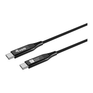 Equip Kabel USB-C4.0->C Slim PD240W St/St 1.20m schwarz