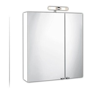 POSSEIK Spiegelschrank weiß 60,0 x 16,0 x 68,0 cm