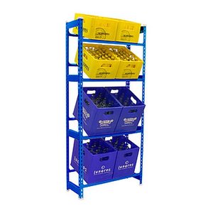 Simonrack Getränkekistenregal SIMONBOTTLE 4 8425437119507 blau 80,0 x 30,0 x 200,0 cm