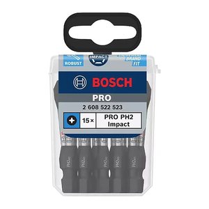 BOSCH Bits PRO Phillips Impact, PH2, 15 St.