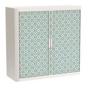 PAPERFLOW easyOffice Vintage Rollladenschrank 60836 2 Fachböden 110,0 x 41,5 x 104,0 cm