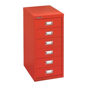 BISLEY MultiDrawer™ L296 Schubladenschrank kardinalrot 6 Schubladen 27,8 x 38,0 x 59,0 cm, 1 St.