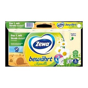 Zewa Toilettenpapier bewährt Kamille & Aloe Vera 3-lagig, 8 Rollen