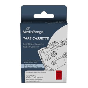 MediaRange Schriftbandka. Brother TZ-421/TZe-421 9mm, 8m rot