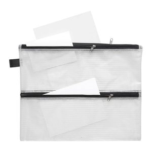 FolderSys Reißverschlussbeutel DIN A6 transparent/schwarz 0,15 mm, 1 St.