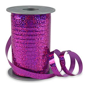 PRÄSENT Geschenkband HOLLY Holographic magenta 10 mm x 200 m