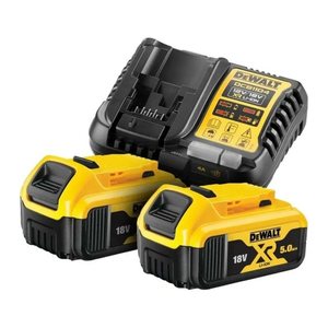 DeWALT Werkzeugakkus mit Schnellladegerät DCB1104P2-QW Lithium-Ionen 18,0 V, 2x 5,0 Ah