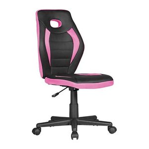 AMSTYLE Kinderdrehstuhl, SPM1.387 Stoff rosa, Gestell schwarz
