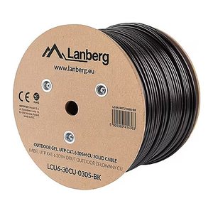 LANBERG Verlegekabel Outdoor Gel CAT.6 UTP 305m Fluke sw