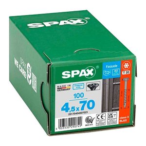 SPAX® Fassadenschrauben T20 Linsensenkkopf BLAX A2 25170404507021 4,5 mm x 70 mm, 100 St.