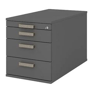 HAMMERBACHER Solid TC30 Rollcontainer grafit 4 Auszüge 42,8 x 80,0 x 51,2 cm