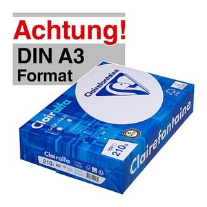 Clairefontaine Kopierpapier Clairalfa DIN A3 210 g/qm 250 Blatt