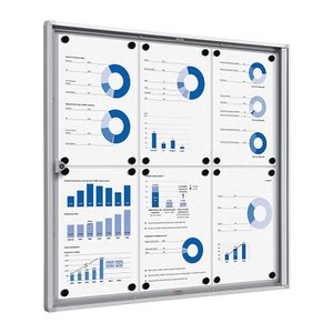 Showdown® Displays Schaukasten Economy XS silber 6x DIN A4 71,1 x 2,6 x 65,5 cm, 1 St.