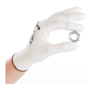 HYGOSTAR unisex Arbeitshandschuhe Ultra Flex Finger weiß Größe 7, 12 Paar
