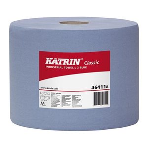 KATRIN Putztuchrollen L2 1000 Blue 2-lagig blau, 1.000 Blätter, 2 Rollen