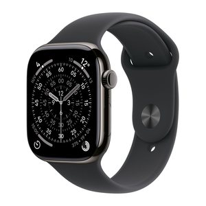 Apple Watch Series 11 42 mm Titan (GPS+Cellular) Sportarmband M/L  schwarz, schiefer