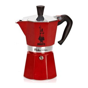 BIALETTI Moka Express 6 Espressokocher rot, 6 Tassen