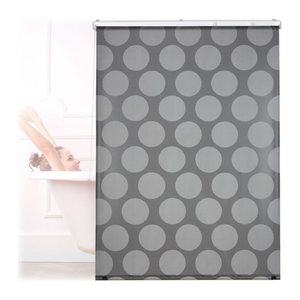 relaxdays Duschrollo schwarz, grau 80,0 x 240,0 cm