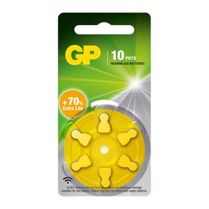 GP Knopfzellen ZA10 Zink-Luft 1,45 V, 6 St.
