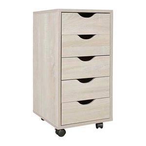 WOHNLING Rollcontainer sonoma-eiche 5 Auszüge 33,0 x 38,0 x 64,0 cm