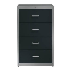 mauser client entry Hängeregistraturschrank alu, anthrazitgrau 4 Schubladen 80,0 x 60,0 x 135,0 cm, 1 St.