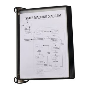 tarifold Wand-Sichttafelsystem PRO 920300 DIN A4 schwarz mit 5 St. Sichttafeln, 1 St.