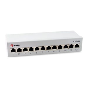 Equip Patchpanel 12xRJ45 Cat6a Desktop 500MHz RAL7035