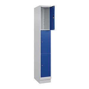 CP Schließfachschrank Classic PLUS enzianblau, lichtgrau 080020-103 S10003, 3 Schließfächer 30,0 x 50,0 x 195,0 cm