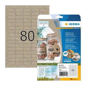 HERMA Etiketten braun 35,6 x 16,9 mm, 20 Blatt