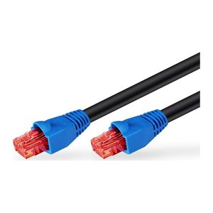 goobay RJ-45 Netzwerkkabel 30,0 m schwarz bis zu 1,0 Gbit/Sek. bis zu 250 MHz, 1 St.