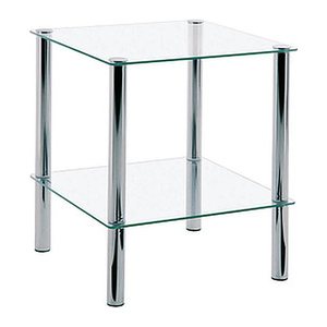 HAKU Möbel Beistelltisch rechteckig Glas transparent 39,0 x 39,0 x 47,0 cm, 1 St.