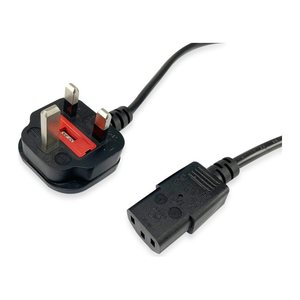 Equip Stromkabel UK-BS1363 ->C13 St/Bu schwarz 2.00m PVC Polybeutel