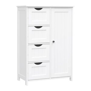 VASAGLE Badschrank LHC41W weiß 55,0 x 28,5 x 82,0 cm