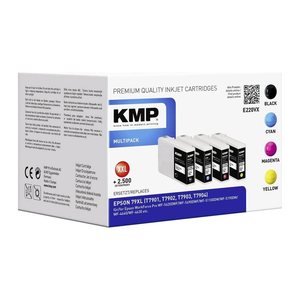 KMP E220VX schwarz, cyan, magenta, gelb Druckerpatronen kompatibel zu EPSON T7901XL, T7902XL, T7903XL, T7904XL, 4er-Set